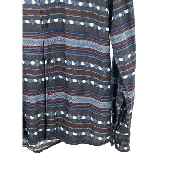 Carbon 2 Cobalt‎ Men’s Button Shirt Southwestern Slim Fit  Gray Blue Sz X Large - Picture 5 of 8